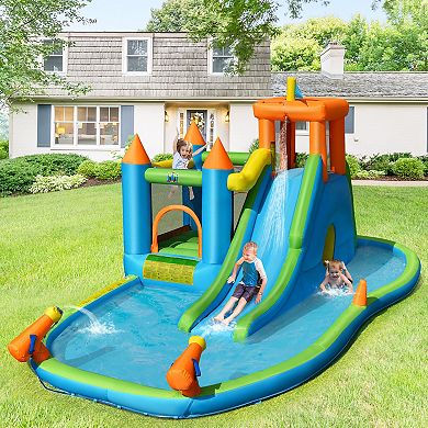 Bountech Inflatable Water Slide Kids Bounce House Splash Pool without Blower