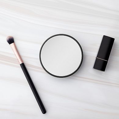 Non-Lighted Compact Mirror with 10X Magnification and Suction Cups