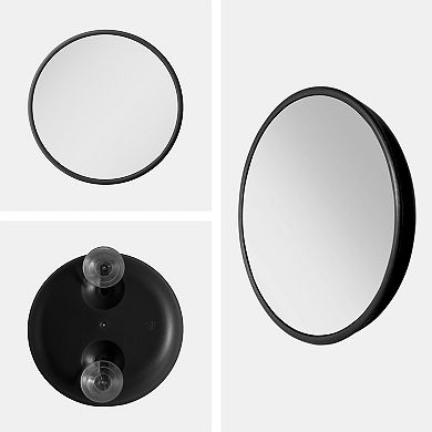 Non-Lighted Compact Mirror with 10X Magnification and Suction Cups
