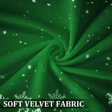 2PCS 18" Christmas Throw Pillow Covers,Velvet Throw Pillows,Floral Snowflake Pillow Covers for Home