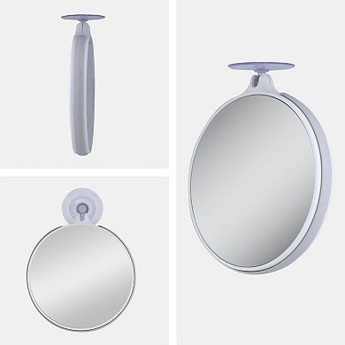 Travel Suction-Cup Mirror — Dual 10X/5X Magnification