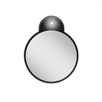 LED Lighted Compact Mirror with Magnification 15X and Retractable Suction Cups