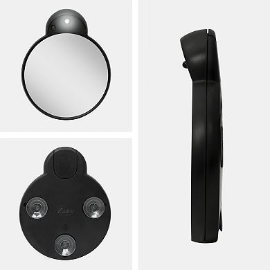 LED Lighted Compact Mirror with Magnification 15X and Retractable Suction Cups