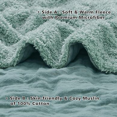 Fabibe Cotton Fleece Throw Blanket