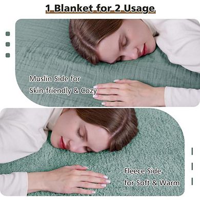 Fabibe Cotton Fleece Throw Blanket