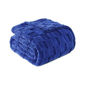 Fabibe Checkered Pattern Fleece Throw Blanket