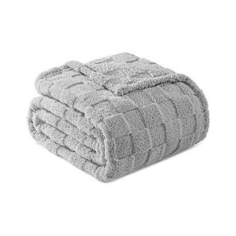 Fabibe Checkered Pattern Fleece Throw Blanket
