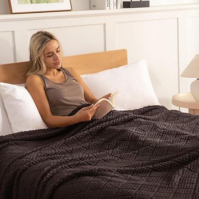 Fabibe Fluffy Jacquard Waffle Blanket