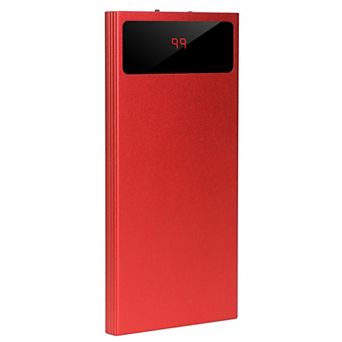 20000mAh Ultra-Thin Power Bank Dual USB Fast Charger with Flashlight & Battery Display