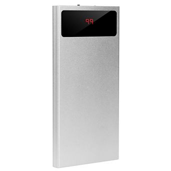 20000mAh Ultra-Thin Power Bank Dual USB Fast Charger with Flashlight & Battery Display