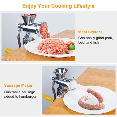 Manual Meat Grinder Hand Operated Mincer & Sausage Maker for Kitchen Use