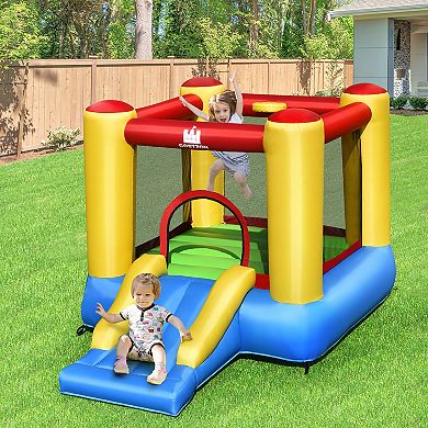 Costway Inflatable Bouncer Kids Slide Bounce House for Indoor Outdoor without Blower