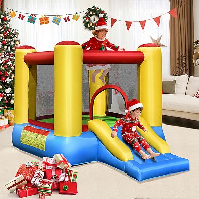 Costway Inflatable Bouncer Kids Slide Bounce House for Indoor Outdoor without Blower