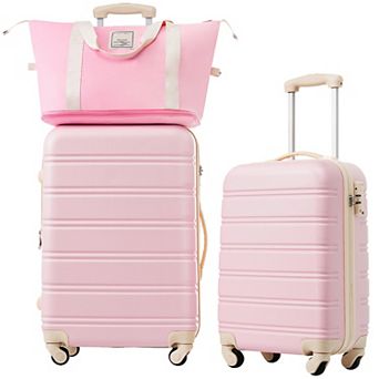 3 pc Hardside Spinner Luggage Set with Bag