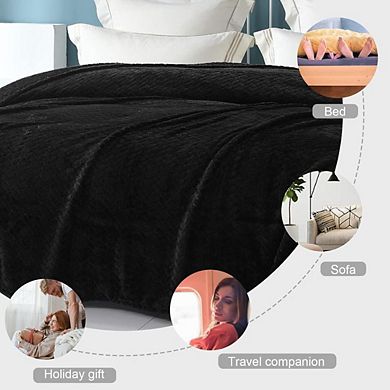Fabibe Jacquard Flannel Cozy Blanket