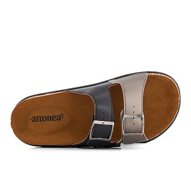 Andrea Women's Double Strap Footbed Sandals 89884