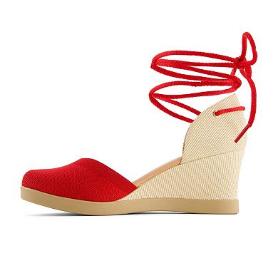 Andrea Women's Wedge Ankle and Calf Strap Espadrilles 88318