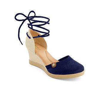 Andrea Women's Wedge Ankle and Calf Strap Espadrilles 88318