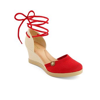 Andrea Women's Wedge Ankle and Calf Strap Espadrilles 88318