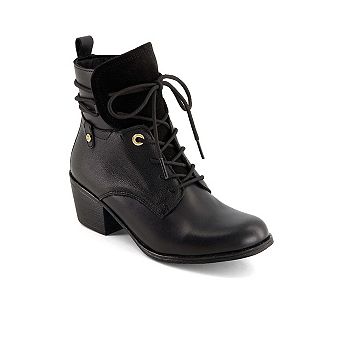 Andrea Women's Leather Lace up Ankle Booties 36123