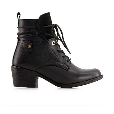 Andrea Women's Leather Lace up Ankle Booties 36123