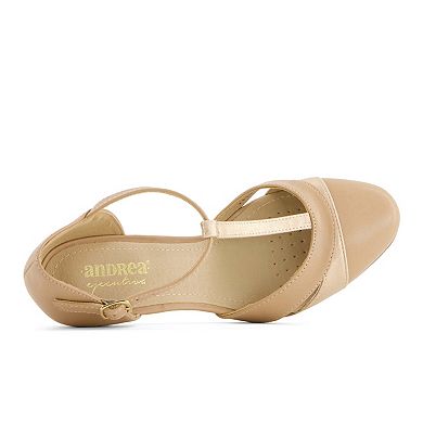 Andrea Women's T-Strap Bicolor Pumps 88341