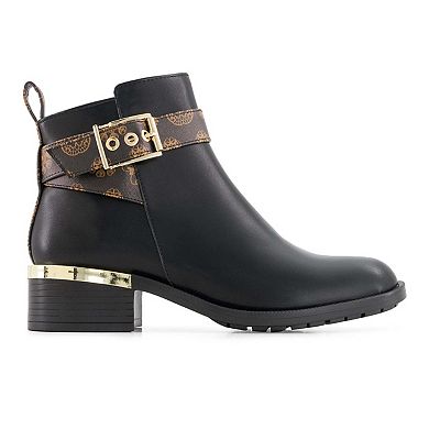 Andrea Women's Fashion Booties with Ankle Buckle 88363