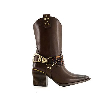 Andrea Women's Pointed Toe Western Style Boots 90766