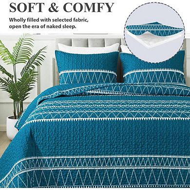 Fabibe Bohemian Reversible Microfiber Quilt Set