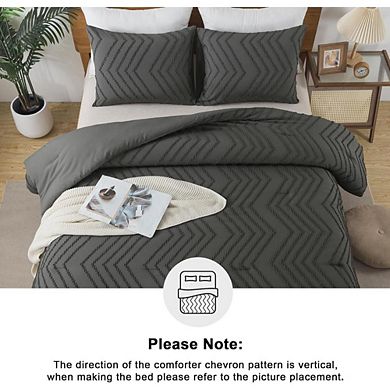 Fabibe Aesthetic Chevron Farmhouse Comforter Set