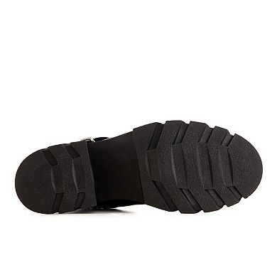 Andrea Women's Biker Boots With Buckle 90792