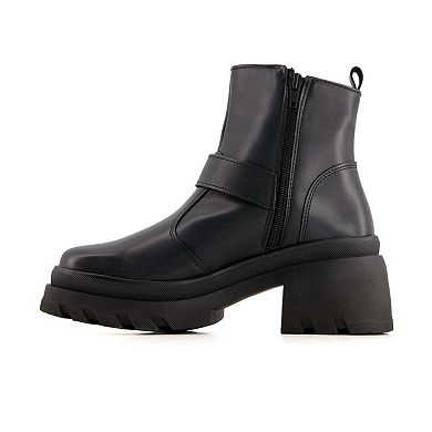 Andrea Women's Biker Boots With Buckle 90792