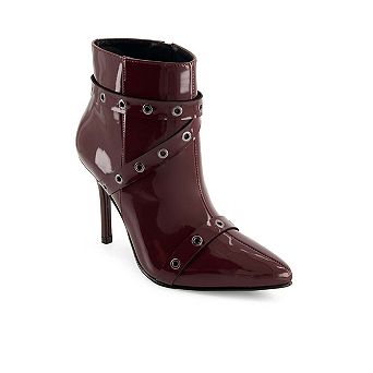 Andrea Women's Stiletto Fashion Booties With Riveted Strap 90698