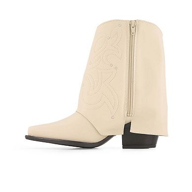 Andrea Women's Foldover Italian Western Style Boots 90694
