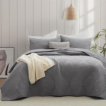 Fabibe Basket Weave Pattern Quilt Set