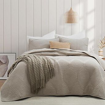 Fabibe Basket Weave Pattern Quilt Set
