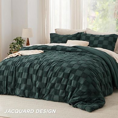 Fabibe Boho Checkered Farmhouse Comforter Set