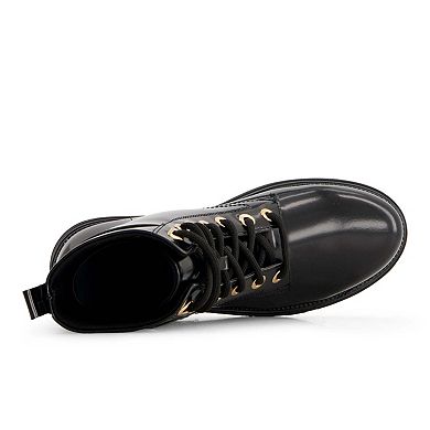 Andrea Women's Patent Boots With Bag 90772