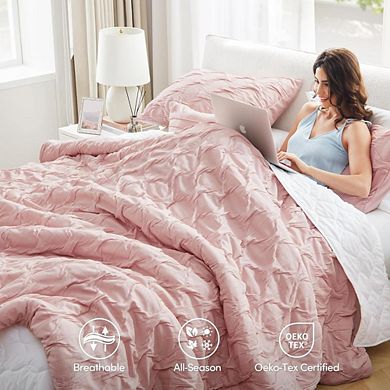 Fabibe Comforter Set With Crinkle Texture