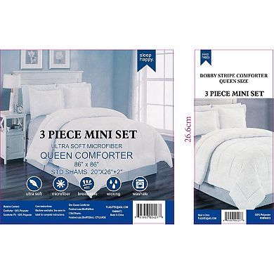 Luxurious Soft Bedding 100% Polyester 3-Piece Mini Comforter Set