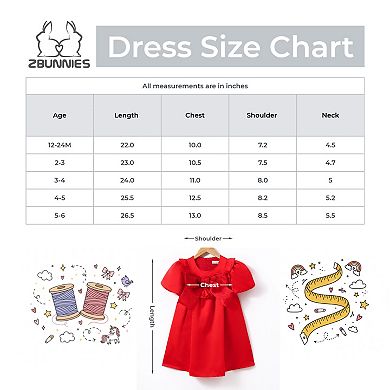 Girls’ Holiday Red Satin Puff Sleeve Dress with Oversized Bow