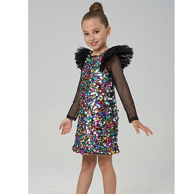 womens party dresses long sleeve Sequin Short Dress For Women Party Dresses Female Elegant Chic Long Sl –  Bartolini