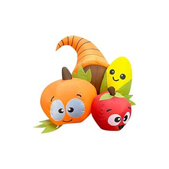 GOOSH 5.5 FT Long Thanksgiving Inflatables Fruit Combo with Built-in LEDs