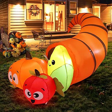 GOOSH 5.5 FT Long Thanksgiving Inflatables Fruit Combo with Built-in LEDs