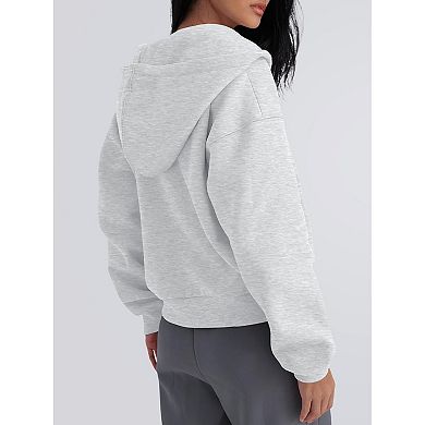 Teen Girls’ Cropped Zip Hoodie