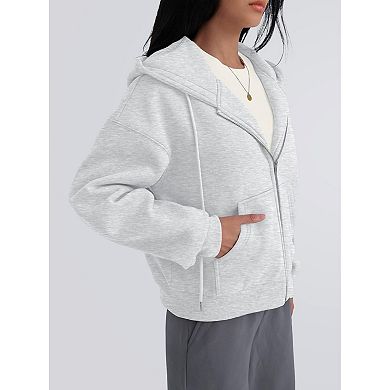 Teen Girls’ Cropped Zip Hoodie