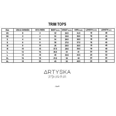 Artyska Women’s Ribbed Zip-Up Collared Long Sleeve Top