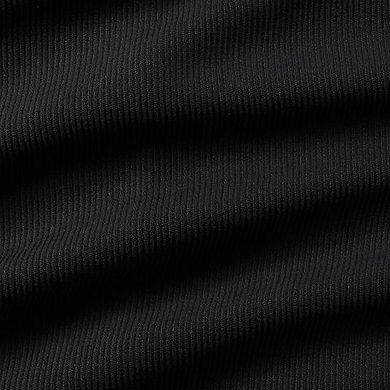 Artyska Women’s Ribbed Zip-Up Collared Long Sleeve Top