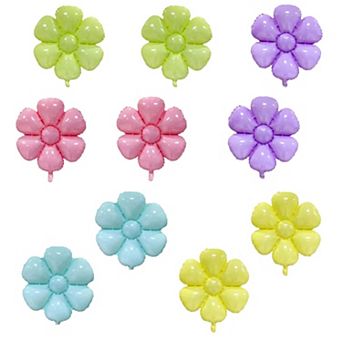 10 pc Daisy Foil Balloons Flower Theme Party Decor For Birthday Wedding Baby Shower Event Supplies