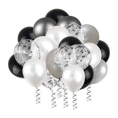 100 Pcs Chrome Metallic Balloons And Confetti Balloons 12 Inch Latex Balloons For Wedding Birthday